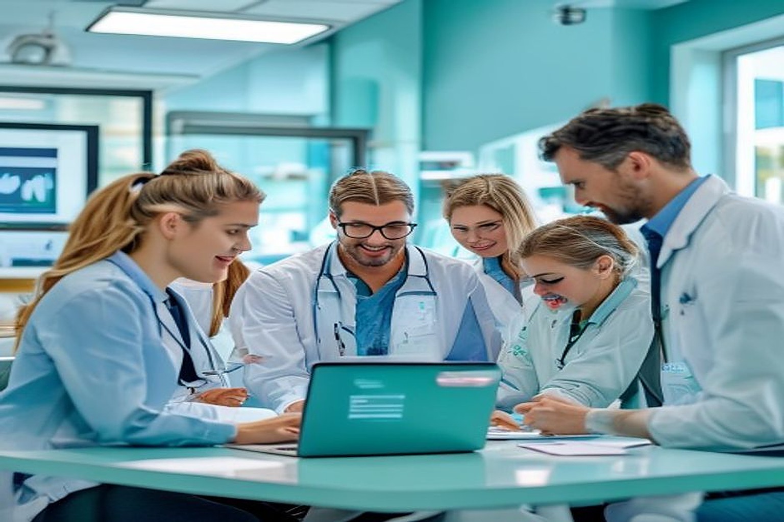Dental clinic staff training on clinic management software
