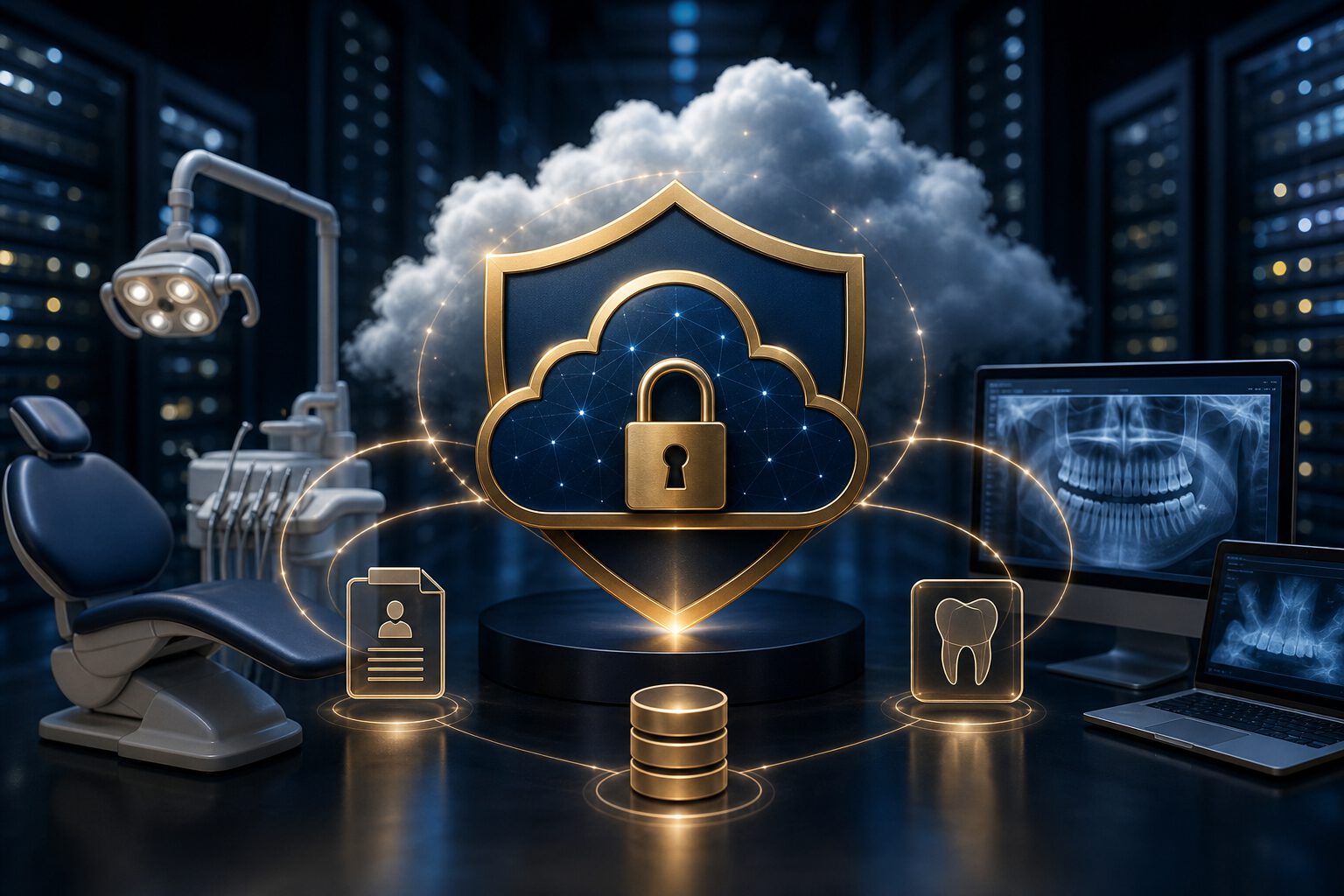 Secure cloud infrastructure protecting dental patient data